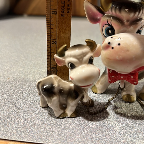 Vintage Japanese Animal Ceramic ANTHROPOMORPHIC cow Family Figurines - Picture 16 of 16